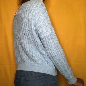 BABY BLUE CROP SWEATER